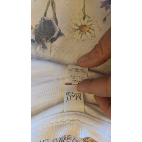 Vintage Floral Garden Tshirt Butchart Gardens, Victoria Canada, Hippie Boho - Picture 6 of 6